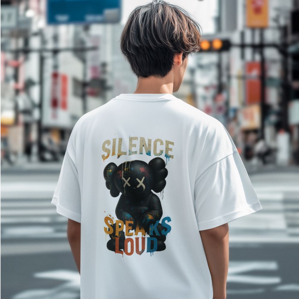 Oversize Мъжка Тениска Изкуството мълчи