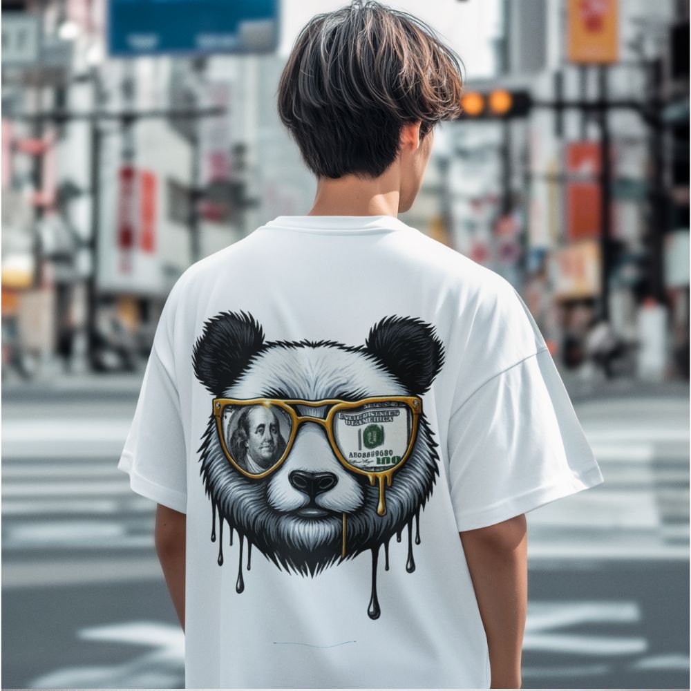 Oversize - Мъжка Тениска Панда в играта