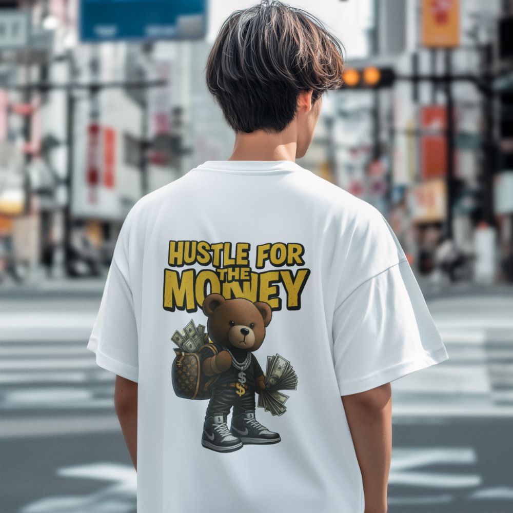 Oversize - Мъжка Тениска Мечето с кеша