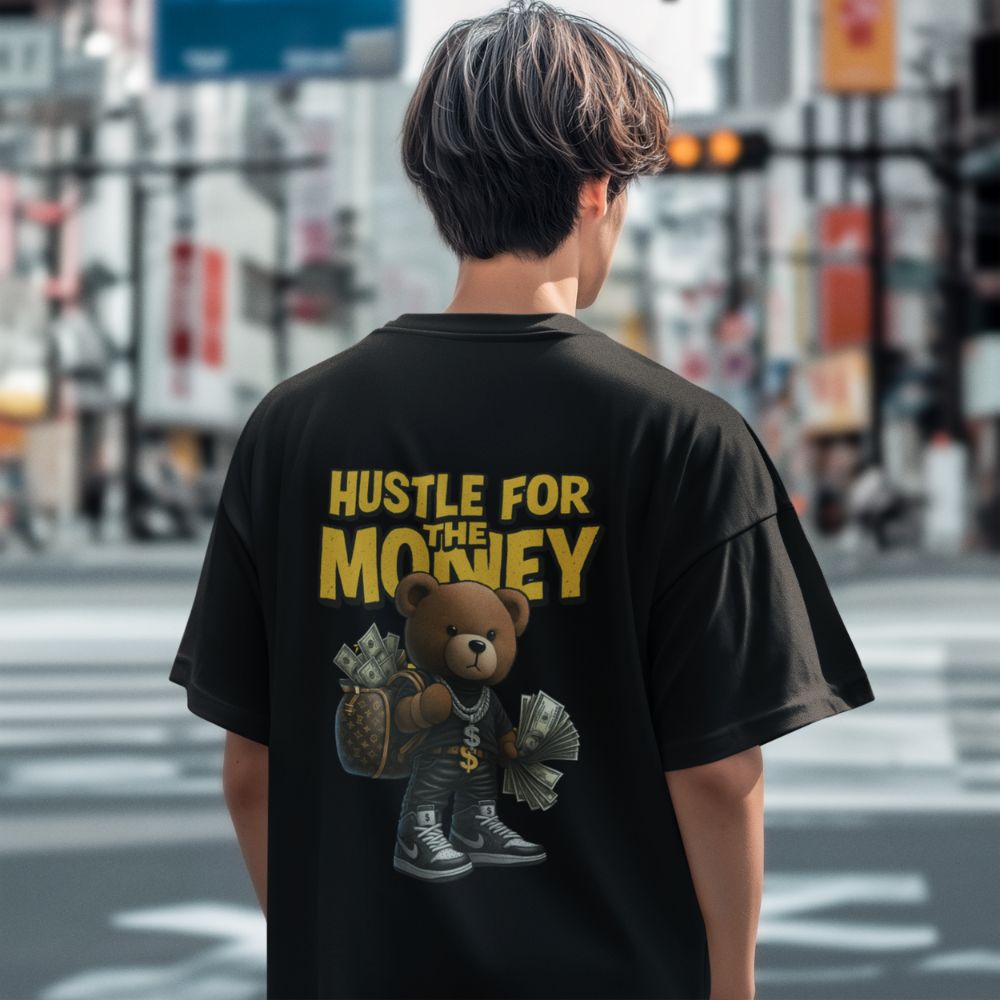 Oversize - Мъжка Тениска Мечето с кеша