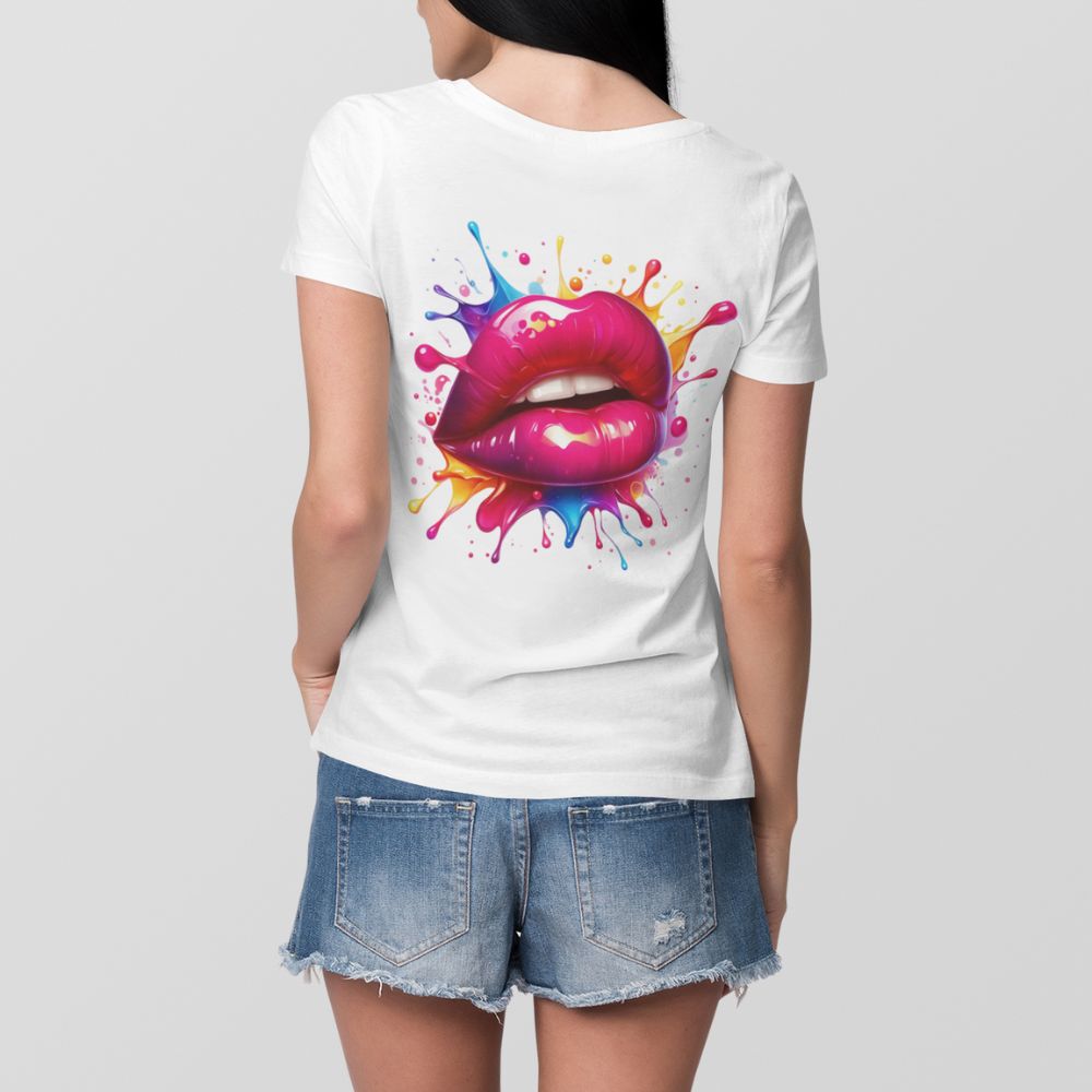 Дамска Тениска Целувка в цвят
