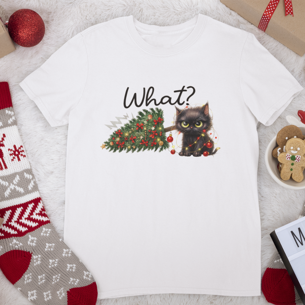 Дамска тениска What? Cute Trouble Cat