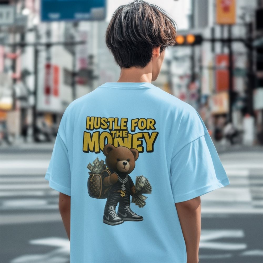 Oversize - Мъжка Тениска Мечето с кеша