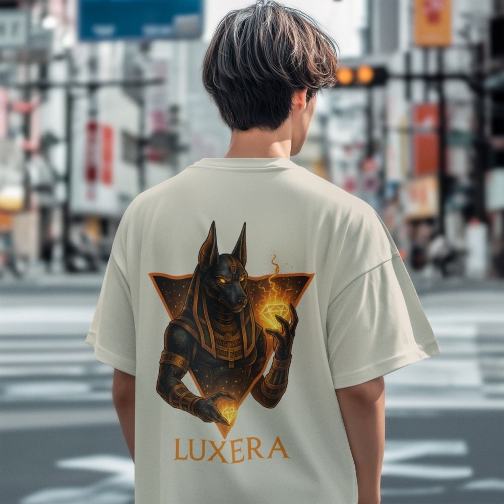 Oversize - Мъжка тениска Анубис