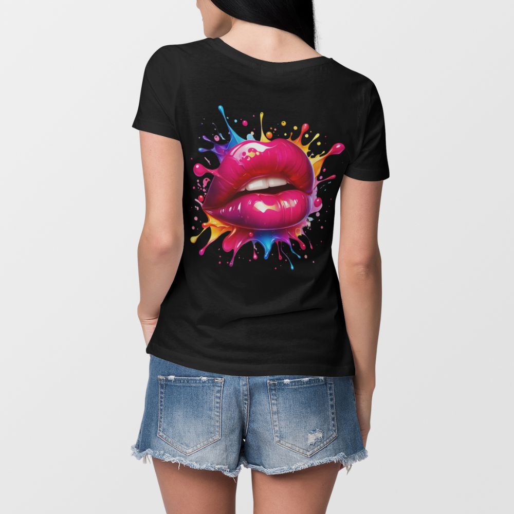 Дамска Тениска Целувка в цвят