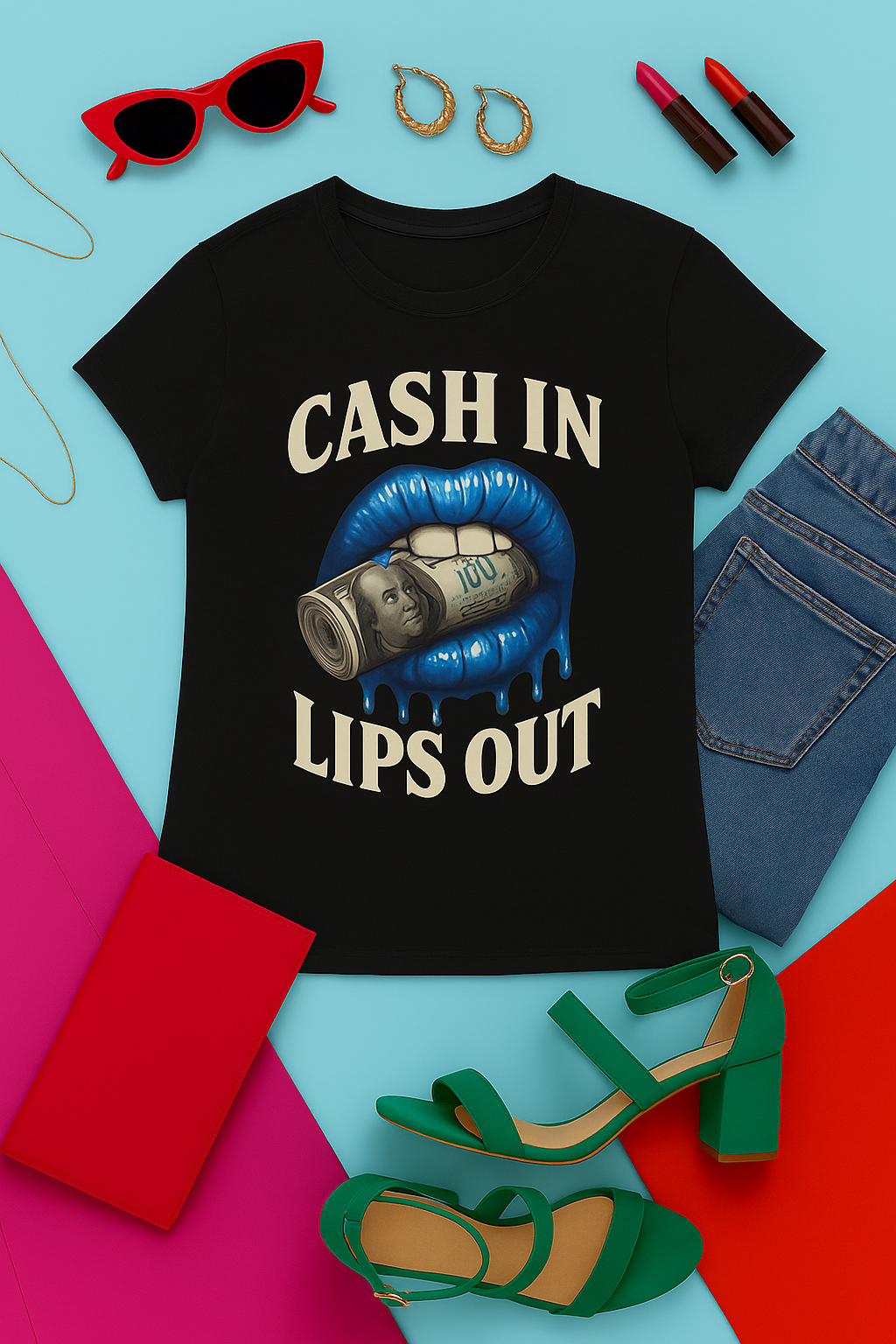 Cash in lips out