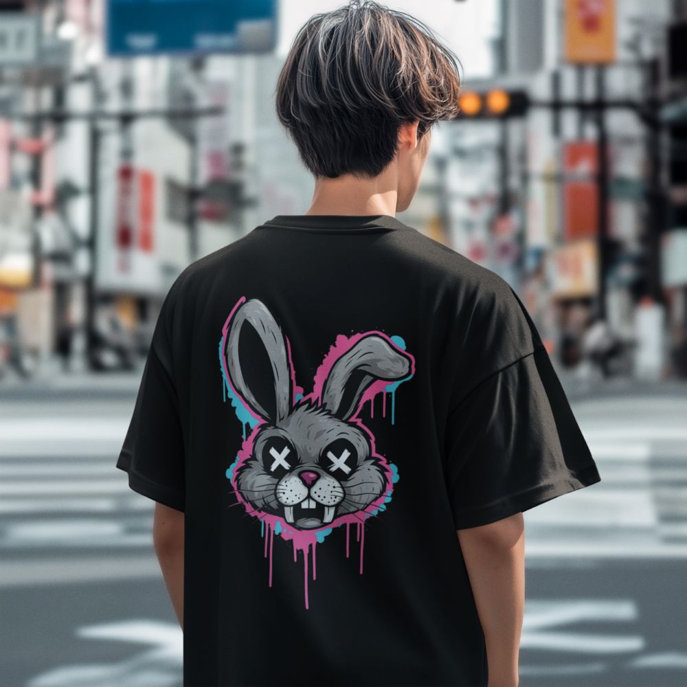 Oversize - Мъжка Тениска Лудият заек